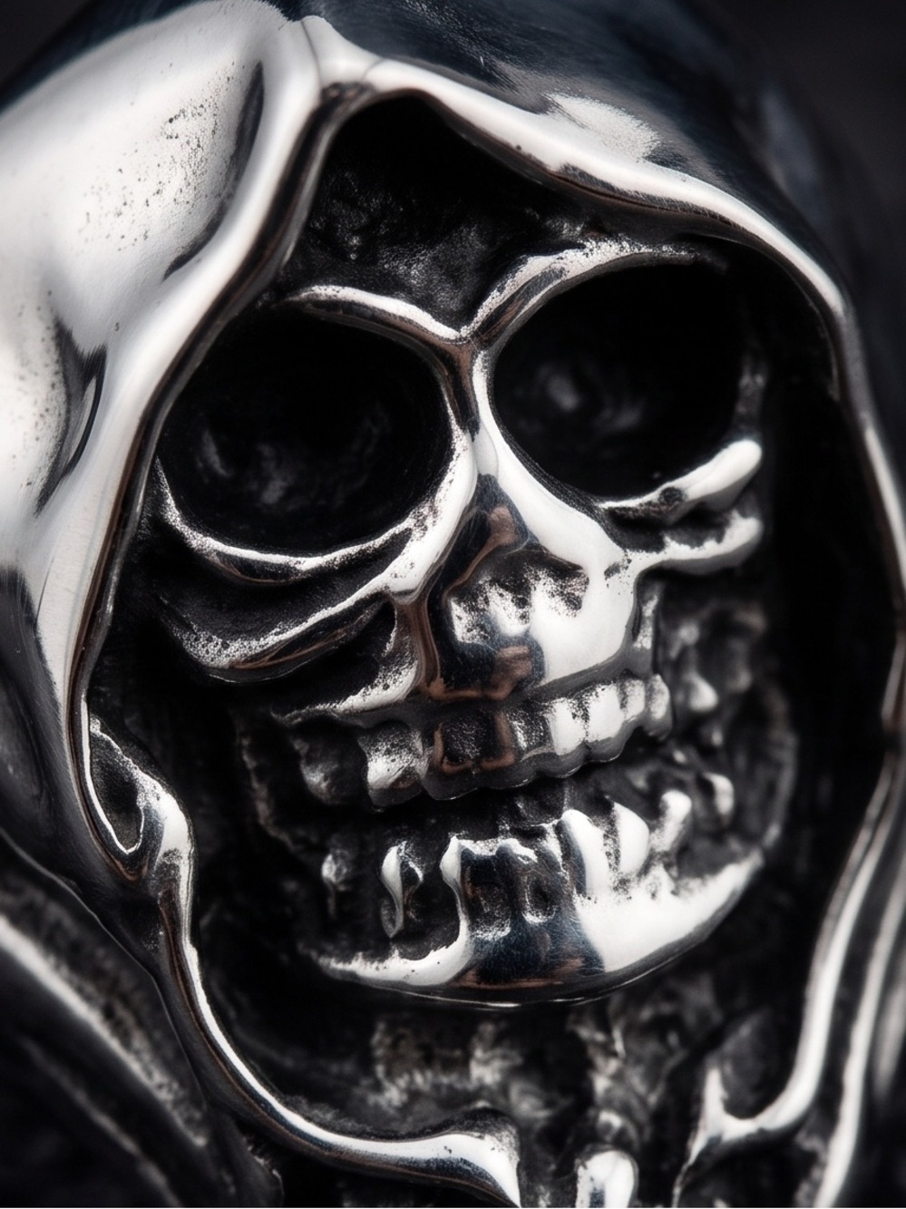 The Shadow Reaper Skull Ring Stainless Steel Size 9-1/2 NEW!